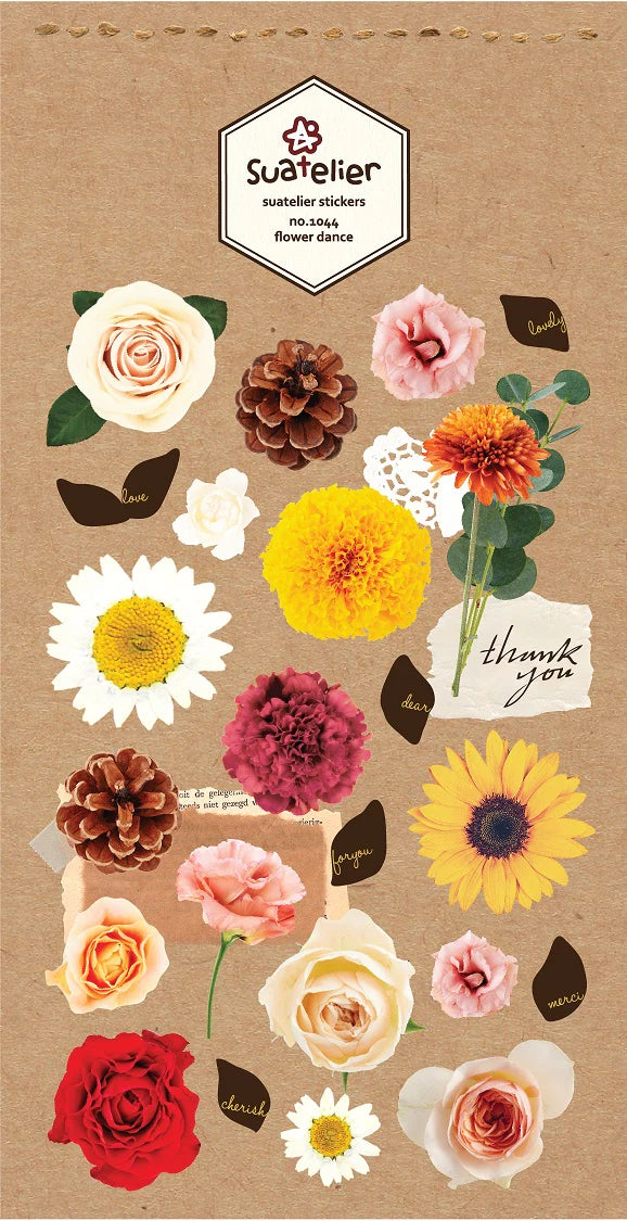 Suatelier Vintage Flowers Stickers