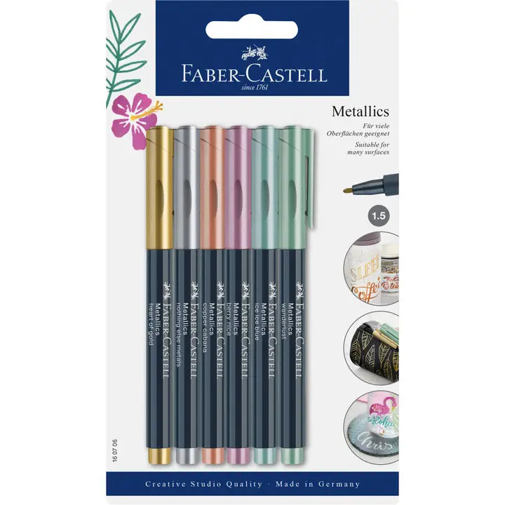 Faber Castell Metallic Markers Set of 6