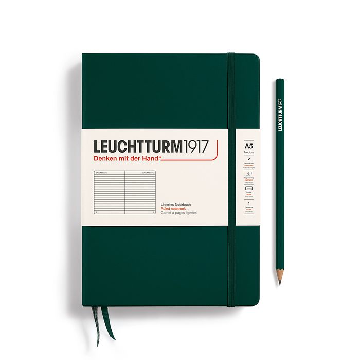Leuchtturm1917  Medium Notebook A5 Hardcover Forest Green