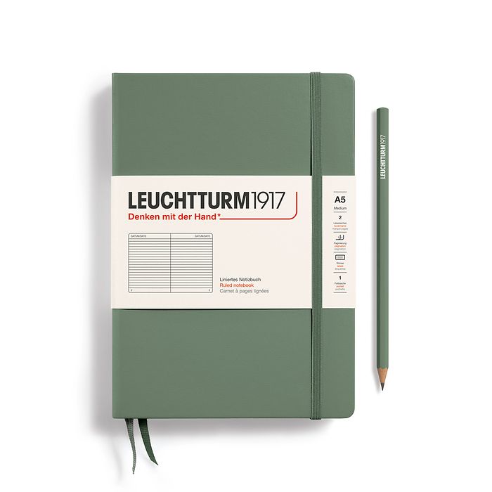 Leuchtturm1917  Medium Notebook A5 Hardcover Olive