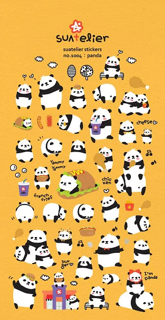 Suatelier Panda Puffy Stickers