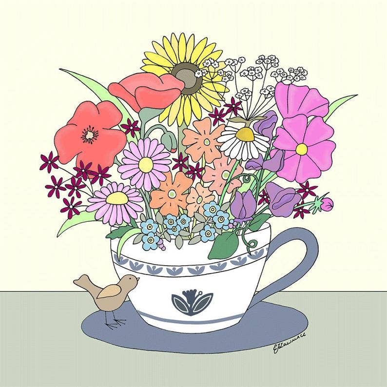Card - Flower Cup