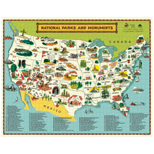 Load image into Gallery viewer, Cavallini &amp; Co National Parks Map 1000 Piece Puzzle
