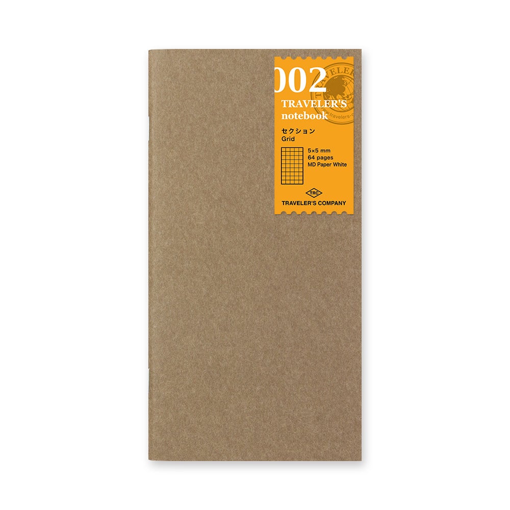 Traveler's Notebook 002 Regular Size Refill Grid Notebook
